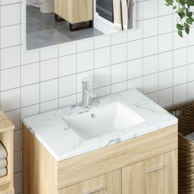 Bathroom Sink White 41.5x26x18.5 cm Rectangular Ceramic