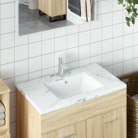 Bathroom Sink White 47.5x35x19.5 cm Rectangular Ceramic
