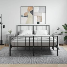 Bedside Cabinets 2 pcs Grey Sonoma 40x40x50 cm Engineered Wood