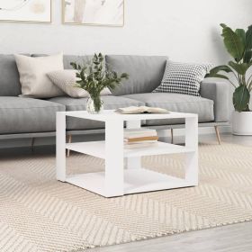Coffee Table White 59.5x59.5x40 cm Engineered Wood