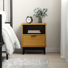Bedside Cabinet "FLAM" 40x35x50 cm Solid Wood Pine