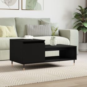 Coffee Table Black 100x50x45 cm Engineered Wood