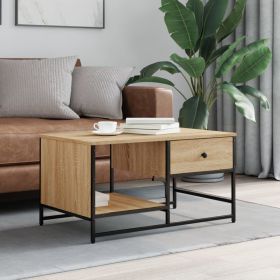 Coffee Table Sonoma Oak 85.5x51x45 cm Engineered Wood