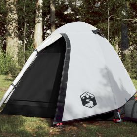Camping Tent 2 Persons White 254x135x112 cm 185T Taffeta