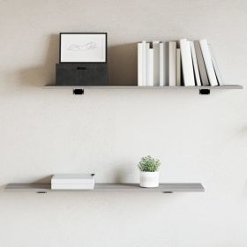 Wall Shelves 4 pcs Grey Sonoma 100x20x1.5 cm Engineered Wood