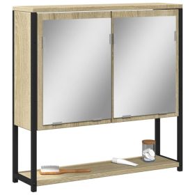 Bathroom Mirror Cabinet Sonoma Oak 60x16x60 cm Engineered Wood