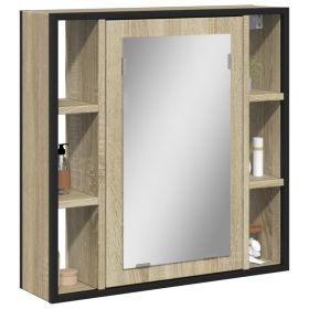 Bathroom Mirror Cabinet Sonoma Oak 60x16x60 cm Engineered Wood