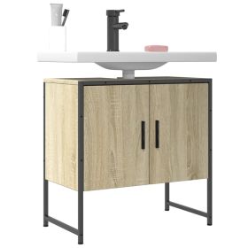 Bathroom Sink Cabinet Sonoma Oak 60x33x60 cm Engineered Wood