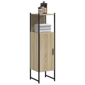 Bathroom Cabinet Sonoma Oak 33x33x120.5 cm Engineered Wood