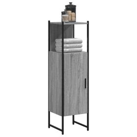 Bathroom Cabinet Grey Sonoma 33x33x120.5 cm Engineered Wood