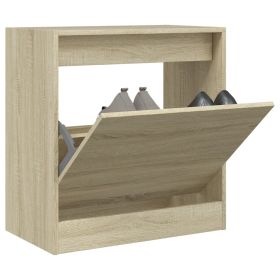 Shoe Cabinet Sonoma Oak 60x34x63.5 cm Engineered Wood