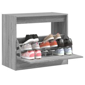 Shoe Cabinet Grey Sonoma 80x42x69 cm Engineered Wood