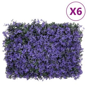 Â Artificial Leaf FenceÂ 6 pcs Purple 40x60 cm