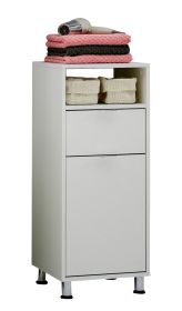 Zamora 1-Door 1-Drawer Bathroom Storage Cabinet - White