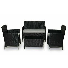 Rattan Outdoor Chairs and Table Garden Furniture Set - 3 Colour