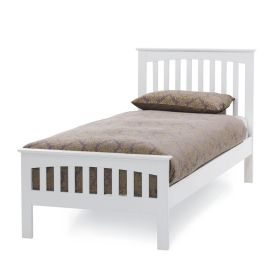 Amelia Hevea Wood Bed - Single 3ft-White