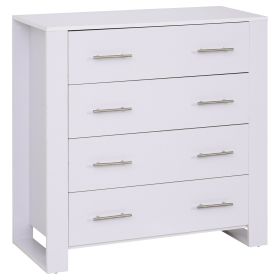 Particle Board 4-Drawer Bedroom Cabinet White