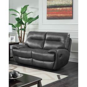 Dorchester 2 Seater Recliner Sofa in Leather Gel and PU - Grey