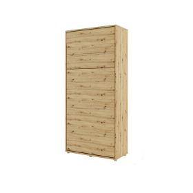 ArtNest Vertical Wall Bed 90cm with Shelf - Oak Artisan