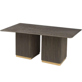 Reverie Contemporary Dining Table with Gold Metallic Legs - 240cm