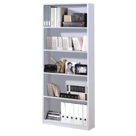 Saltash High Gloss White Bookshelf with 5 Shelves