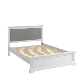 Solid Pine Wood 4FT6 Double Bed Frame - White