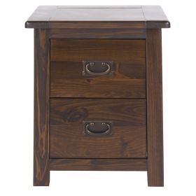 Boston Antique Pine 2-Drawer Bedside Cabinet