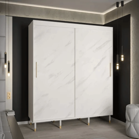 Aether Nova 2 Door Sliding Wardrobe in White - 200cm