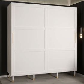 Astral Essence 2 Door Sliding Wardrobe in White - 200cm