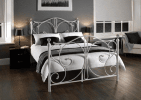 LPD Florence Bed Frame in White - Single