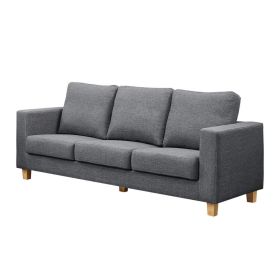 Buxton Linen Fabric 3 Seater Sofa - Dark Grey
