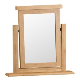 Classic Trinket Mirror - Medium Oak Finish