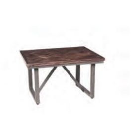 Redcar Metal Legs Wood Top Lamp Table - Brown