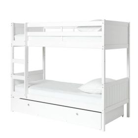 Convertible Detachable Bunk Bed - White