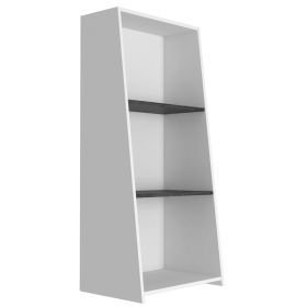 Dallas Low Bookcase with 3 Shelves - White