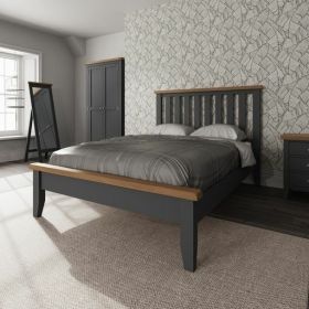 Aveley Bedroom Double Bed - Charcoal