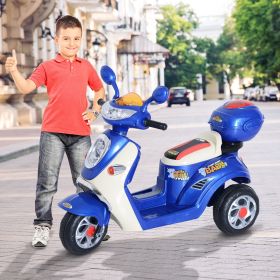 Electric Ride on Toy Tricycle Car-Blue