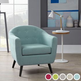 Evie Fabric Occasional Tub Chair - Duck Egg
