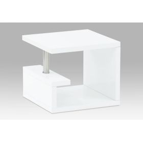 Clydebank High Gloss Lamp Side Table - White