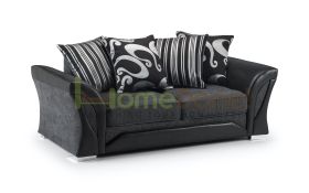 Ferol Fabric Sofa with 3 Seater - Black/Grey