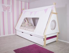 Kid's Teepee Tent Bed Frame & Trundle