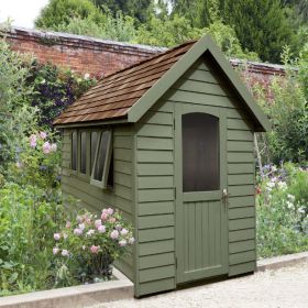 8 x 5ft Forest Retreat Moss Green Painted Shed