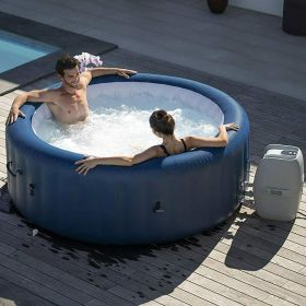6 Person Capacity Inflatable Hot Tub with Filter Pump System