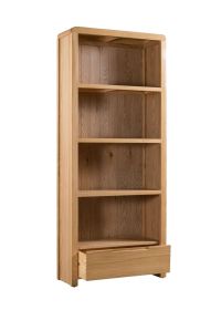 Curve Tall Storage Bookcase - Oak