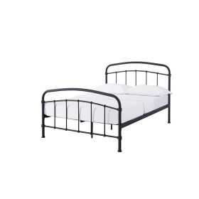 Halston Black Industrial Chic Style Bed - Standard Double 4ft6
