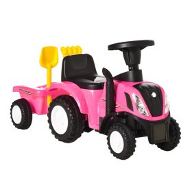 Ride-On Tractor, Toddler Walker, Foot to Floor Slide - Pink