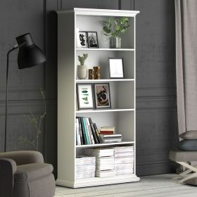 Ewelina Modern Design Tall Bookcase - White