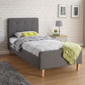 Ashbourne Single Bed 90cm Bedstead Grey