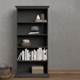 Ewelina Modern Design Tall Bookcase - Matt Grey