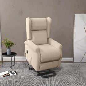 Fabric Electric Recliner Chair Recliner Armchair with Remote Control - Beige